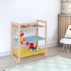 Estante Multiuso Prateleira de madeira infantil p/ Livros Brinquedos Colorê 75cm