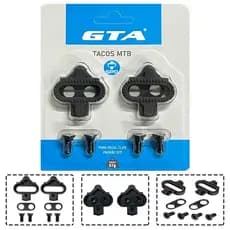 Par Tacos Taquinho Para Pedal De Clip MTB Preto Sapatilha Padrão SPD GTA