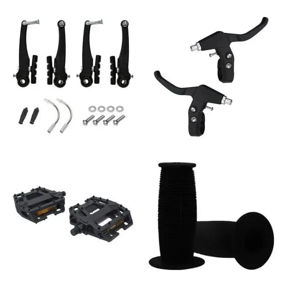 Kit Freio Maçaneta Manopla Pedal Paco Infantil Colorido Bike