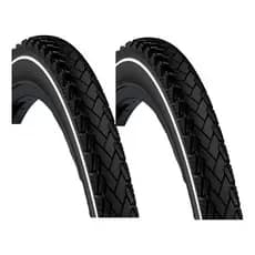 Par Pneu 700x38c Preto Com Faixa Refletiva Aro 29 City Max Paco