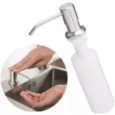 Dispenser De Detergente Inox 300ml Para Embutir Cozinha e Banheiro Elegante Resistente Prático