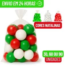 90 60 30 Bolinhas Plástico 70mm Piscininha Cores Natal Verde Vermelho Decoração Escola Atacado