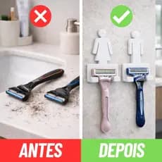 Organizador Para Banheiro de Gillette Gilete Lamina Masculino e Feminino Suporte