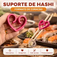 Adaptador Para Hashi Comida Japonesa Suporte Coração Romântico Namorados Sushi Japa