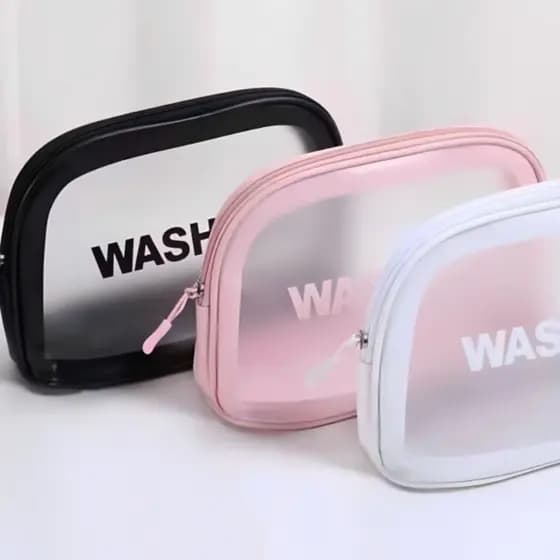 Nécessaire Maquiagem Feminina Transparente a prova d' água Remédios isabella