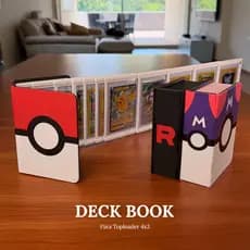 Deck Book para Toploader Pokémon TCG com Fechamento Magnético