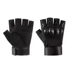 Luva Tatica Meio dedo Crossfit Musculação Bike Moto AirSoft PaintBall Reforçada com Velcro Proteção