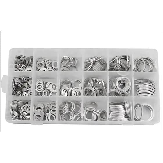 Arruela M6 ao M24 Aluminio 450 pcs Vedação Lisa Óleo Válvulas Pneumáticas Hidráulicas motor