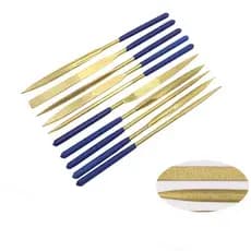 Jogo De Limas Agulha Diamantada com Titanio 140mm Profissional