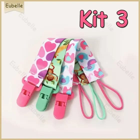 3pçs /Prendedor De Chupeta De Bebê Com Corrente Para Mamilos De anti-Queda Cordão De Brinquedo
