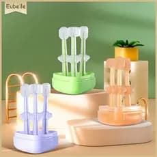 1/3 Pçs Escova de Dentes para Bebês Recém-nascido 0-1 Para Decíduos Silicone Língua Limpeza Oral