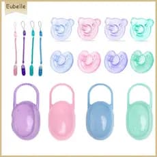 Chupeta de Silicone para Bebê Chupeta de Silicone Acessórios de Alimentação Corrente de Mamilo