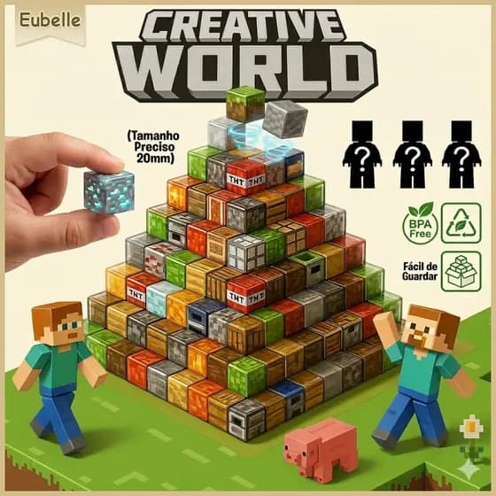 25/50/100 Pcs Blocos Magnéticos Mundo Quadrado Presente Para Crianças Menino DIY aniversário