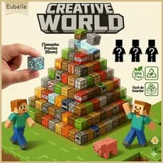 25/50/100 Pcs Blocos Magnéticos Mundo Quadrado Presente Para Crianças Menino DIY aniversário