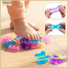 40/56 pcs Brinquedo Educativo Blocos de Montar Silicone Macio Infantil Seguro Ótimo Sem BPA