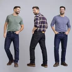 Kit 3 Calças Jeans Tradicional 100% Algodão Trabalho Pesado Plus Size