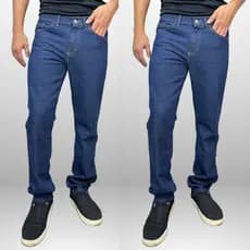 Kit 2 Calça Jeans Masculina Tradicional Corte Reto Promoção Resistente Linha Premium