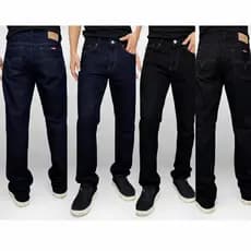 Kit 4 Calças Jeans Masculina de Serviço Tradicional Corte Reto Linha Premium