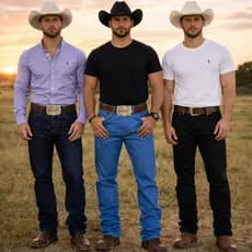 Kit 3 Calças Country Masculina Western Jeans Para Rodeio Cowboy