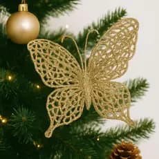 Borboleta para Árvore de Natal -  Kit com 3 unidades