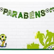 Faixa decorativa Parabéns Futebol