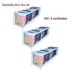 Kit 3 Colmeia Organizadora PP para Calcinha Cueca Meia Roupas Intimas Body Rn de Gaveta Guarda-Roupas