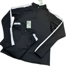 Conjunto Infantil de Elastano Unissex Esportivo – Blusa com Zíper e Calça com Listras Laterais