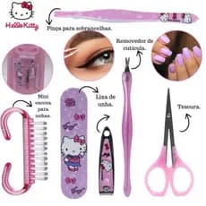 KIT MANICURE - HELLO KITTY 6 PEÇAS ACESSÓRIO INFANTIL