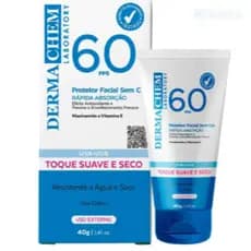 Dermachem Protetor Solar Rosto Fps 60 Sem Cor 40G