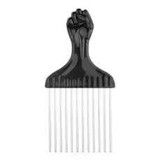 Pente Garfo Aço Afro Black Power Dentes De Aço