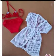 saída de praia infantil e biquíni