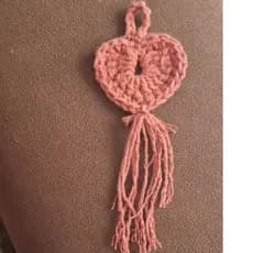 kit 25 chaveiros croche de coração dia das mães