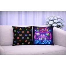 KIT 2 Capas Para Almofadas Decorativas de Luxo, Estilo Moderno Game Ps Floral Natureza Lar Amor Sublimadas 45x45