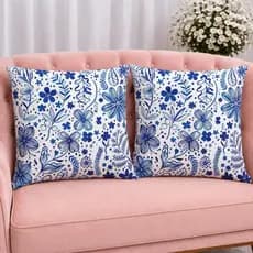 KIT 2 Capas Para Almofadas Decorativas de Luxo, Estilo Moderno Flores Floral Natureza Lar Amor Sublimadas 45x45