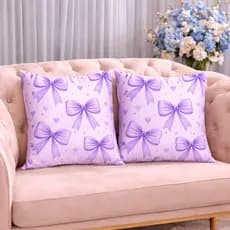KIT 2 Capas Para Almofadas Decorativas de Luxo, Estilo Moderno Lacinhos Amor Sublimadas 45x45