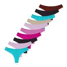 Kit 10, 5 Calcinha Fio Duplo em Microfibra Forro 100% Algodão Premium Conforto Feminina Sensual