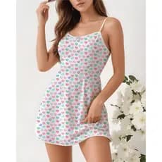 Camisola Feminina Estampada Confortável  Tecido Leve, Macio e Ideal para Dormir
