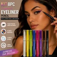 KIT8PC Lápis Delineador Líquido / Delineador Colorido / Fosco / À Prova D 'Água / Duradouro
