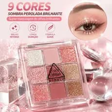 9 COR Paleta de Sombra Colorida Sombra Perolada Brilhante Super Maquiagem de Olhos Brilhantes
