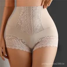 5 cor calcinha com poder Chip gordura queimar cintura alta compressão Shaper EOAB