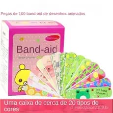 100PCS cartoon band-aid fofo mini criança respirável curativo impermeável curativo QI9E