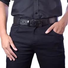 Cinto De Couro Masculino Social Com Fivela De Metal Preto e Café. Envio Imediato.