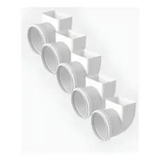 Kit 5 Joelho Para Calha 100mm Transição Retangular Cotovelo, Para Captação de Água. Envio Imediato.