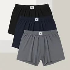 3 Samba Canção Cuecas Com Abertura Frontal Shorts Calção Moda P ao GG e Plus Size Malha Fria Algodão