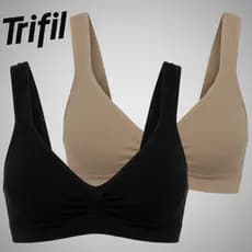 Kit 2 Sutiã Sem Costura Modelador Original Trifil Enchimento Adulto Alça Larga Reforçado Com Bojo