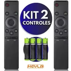 KIT 2 Controle Remoto Genérico Samsung Universal Para Smart TV 4K LCD LED