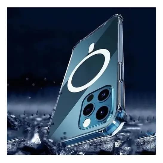 Kit Capinha Magnética Transparente + Película Protetora para iPhone 13 – Case Anti-impacto