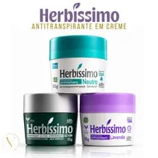 Herbíssimo Antitranspirante em Creme 55g | Desodorante 48h – Lavanda, Neutro ou Action