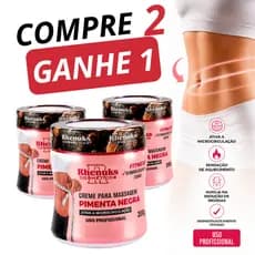 Kit 3 Gel Creme Redutor de Medidas 200g Pimenta Negra