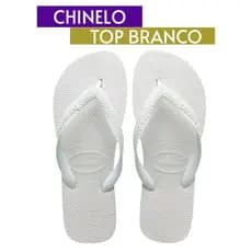 Chinelo havaian Top Branco Original Feminino Masculino Confortável Pares